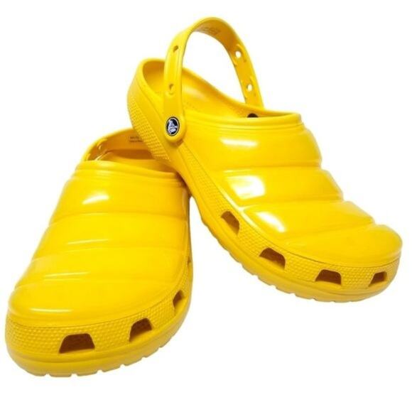 NWT Crocs Clogs Men's Size 10 Women's Size 12 Classic Neo Puff Yellow Unisex - Picture 1 of 16